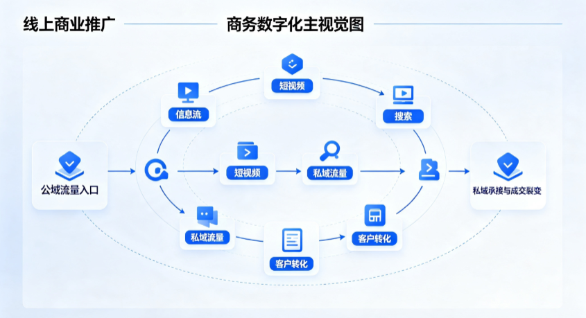 路桥区线上商业推广怎么做？全域流量闭环搭建与低成本转化实战指南
